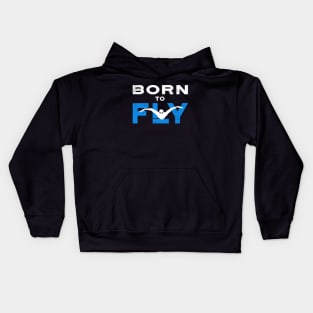 Swim Guys Born to Fly Kids Hoodie